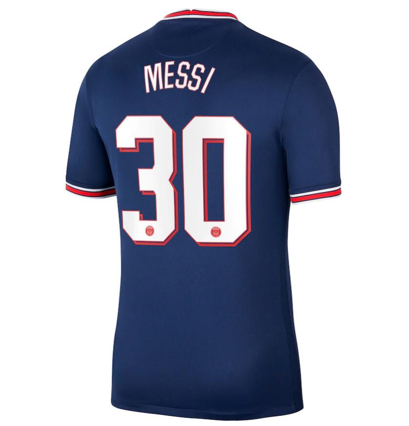 2021/22 Maillot PSG Domicile Cup Home Kit Soccer Jersey Messi #30 printing